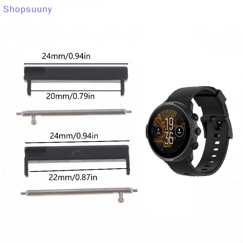 Smart Watch Accessories - [SU]1組 24mmから22mm/20mmへの変換アダプター。7/9/D5iスマートウォッチ用アクセサリー、スマートウォッチ交換用コネクター[SU]
