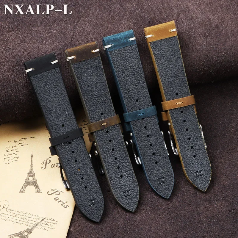 ヴィンテージオイルワックスレザー時計バンド 18 ミリメート - Nylon Nato Strap のレビューと価格